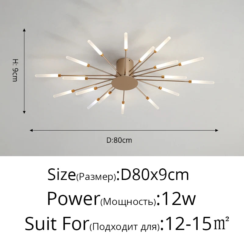 Plafonnier moderne LED en aluminium pour intérieur, lumière blanche neutre 4000K