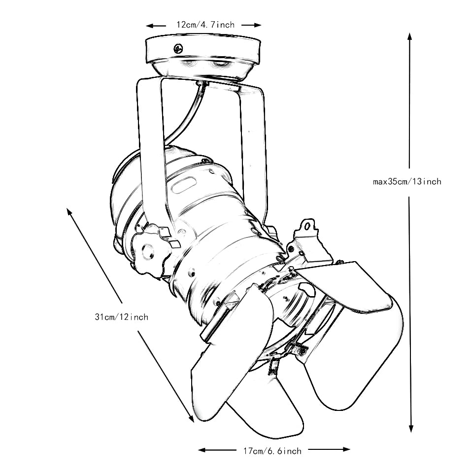 Plafonnier industriel vintage en fer noir à quatre feuilles, éclairage cosy pour salon et loft