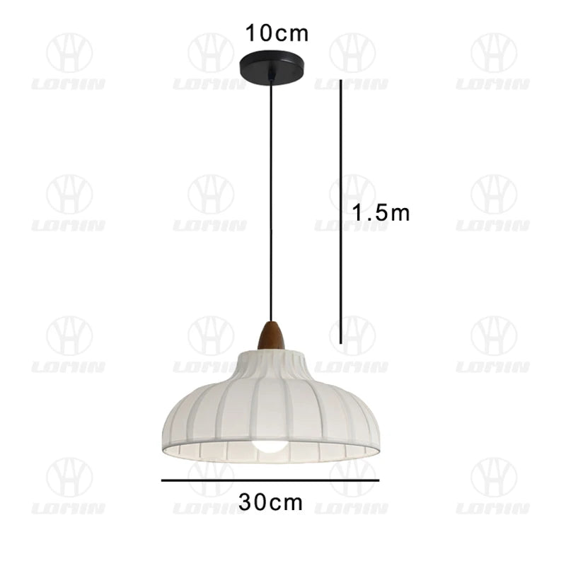 Suspension moderne en tissu Wabi-Sabi, éclairage cosy pour intérieur