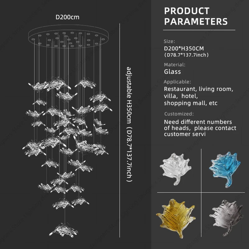 Lustre suspendu en cristal moderne pour salon, salle à manger et hôtel