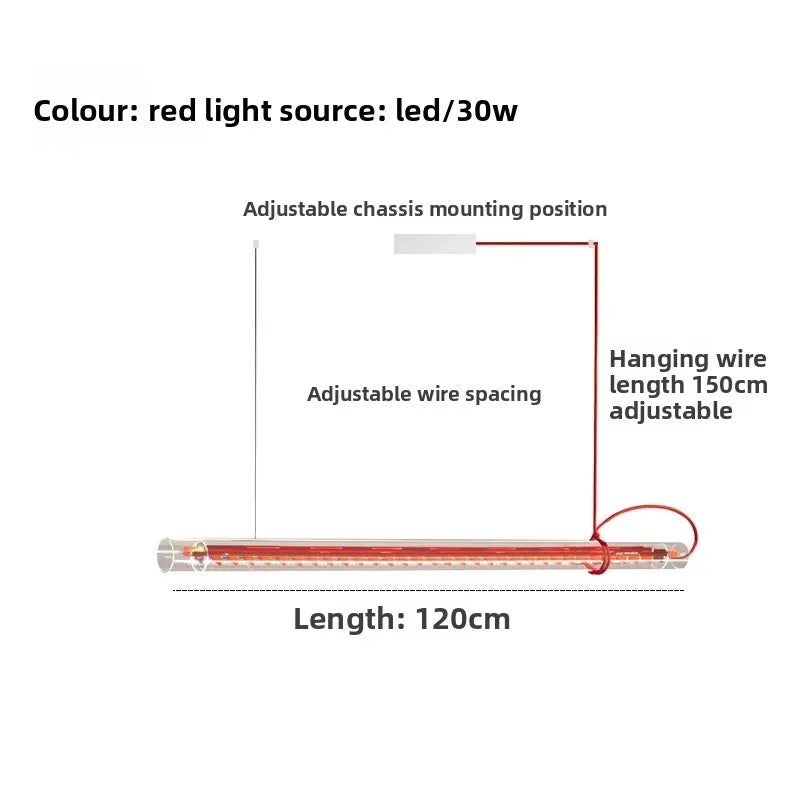 Suspension LED moderne en métal noir, design minimaliste pour cuisine et restaurant