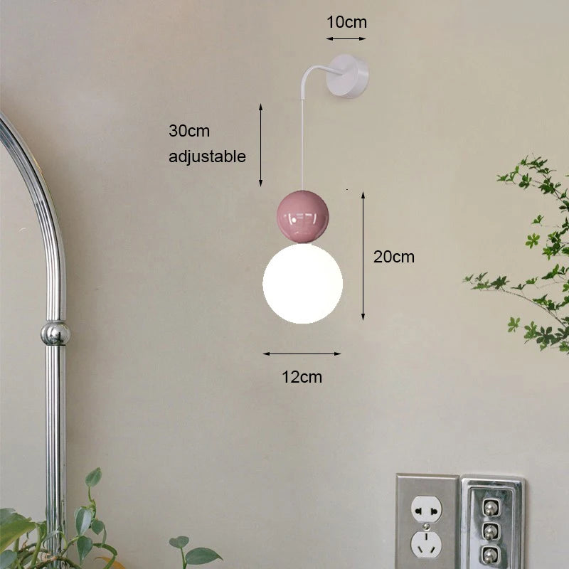 Applique Murale Nordique Moderne en Métal avec Lumière LED Blanc Chaud pour Intérieur