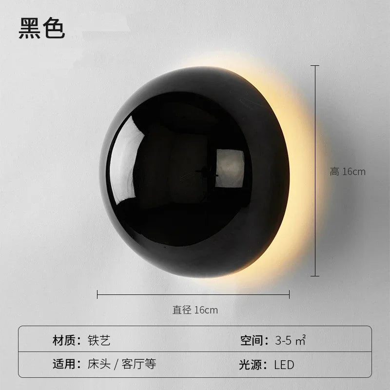Applique Murale Ronde LED Design Nordique Moderne en Métal, Luminaire Décoratif pour Chambre et Escaliers - Luminous Place