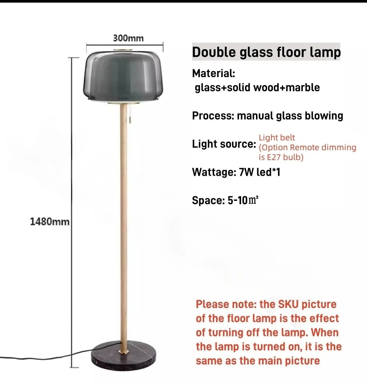 Lampadaire LED moderne en verre et métal, éclairage décoratif pour salon et bureau - Luminous Place