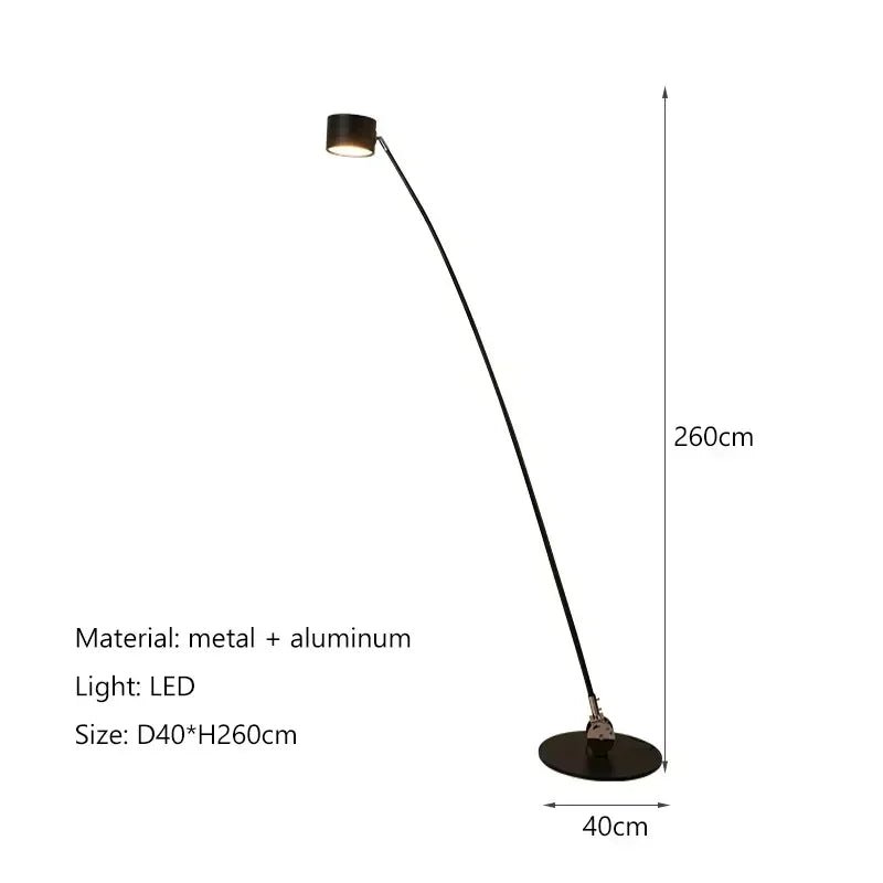 Lampadaire moderne minimaliste SANDYHA en métal avec lumière LED design pêche - Luminous Place