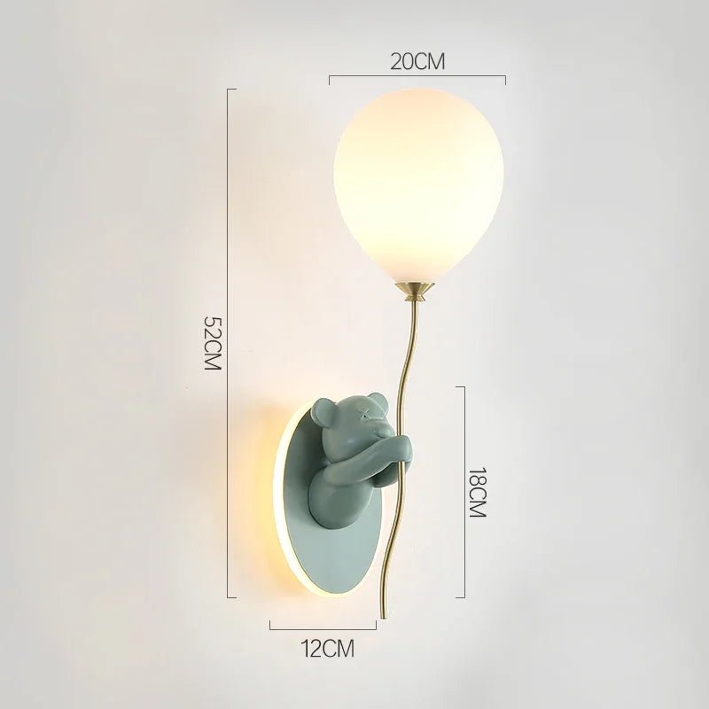 Lampe Enfant Applique Murale Ours Créative en Résine, Lumière d'Ambiance Macaron - Luminous Place