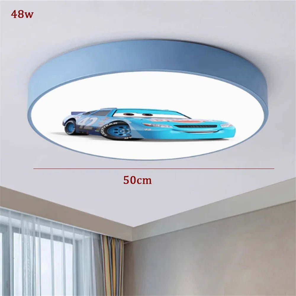 Lampe Enfant LED Plafonnier Rond Bleu Rose 36W - 48W Design Moderne - Luminous Place