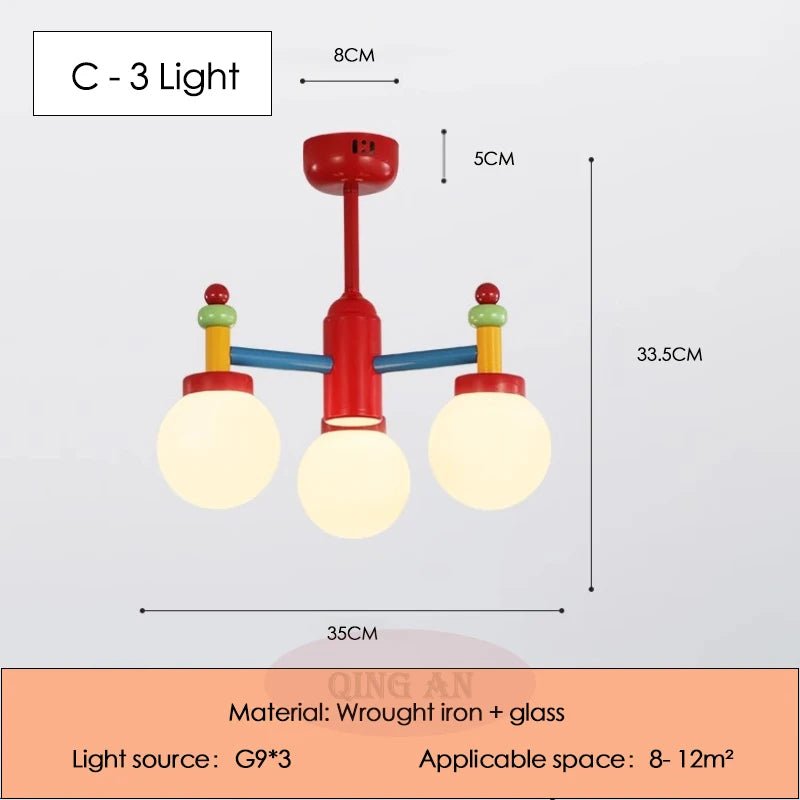Lampe Enfant Plafonnier Coloré Rétro Memphis, Lumière Chaude et Romantique - Luminous Place