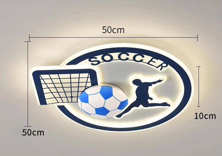 Lampe Enfant Plafonnier LED Football Moderne en Métal et Acrylique - Luminous Place