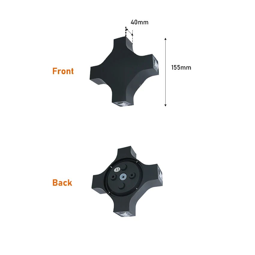 Luminaire Extérieur LED Étanche 12W à 4 Faces en Aluminium, Design Moderne - Luminous Place