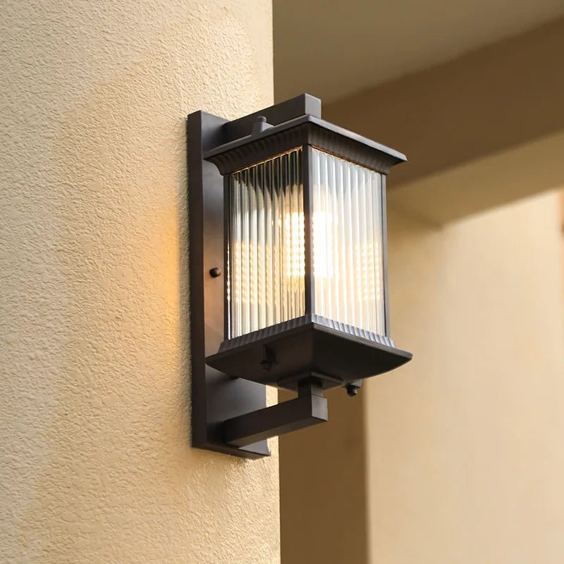 Luminaire Extérieur Vintage en Aluminium Noir, LED Warm Light IP65 Étanche - Luminous Place