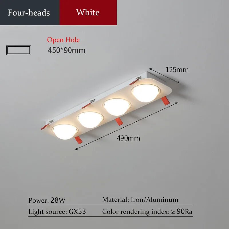 Spot Eclairage Encastrable Aluminium Gx53 pour Plafond, Couloir et Salon - Luminous Place