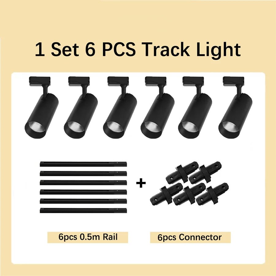 Spot Eclairage LED sur Rail 220V COB, Projecteur 20/30/40W pour Boutique et Maison - Luminous Place