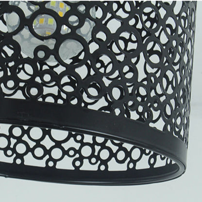 Plafonnier LED E27 en fer forgé noir style nordique moderne pour intérieur