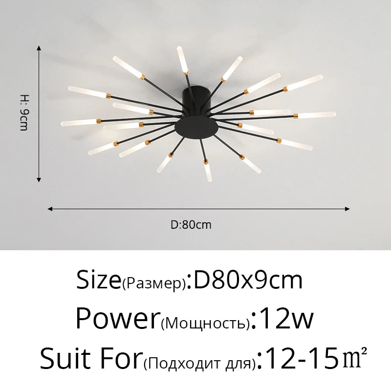 Plafonnier moderne LED en aluminium pour intérieur, lumière blanche neutre 4000K