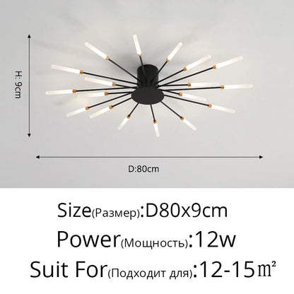 Plafonnier moderne LED en aluminium pour intérieur, lumière blanche neutre 4000K