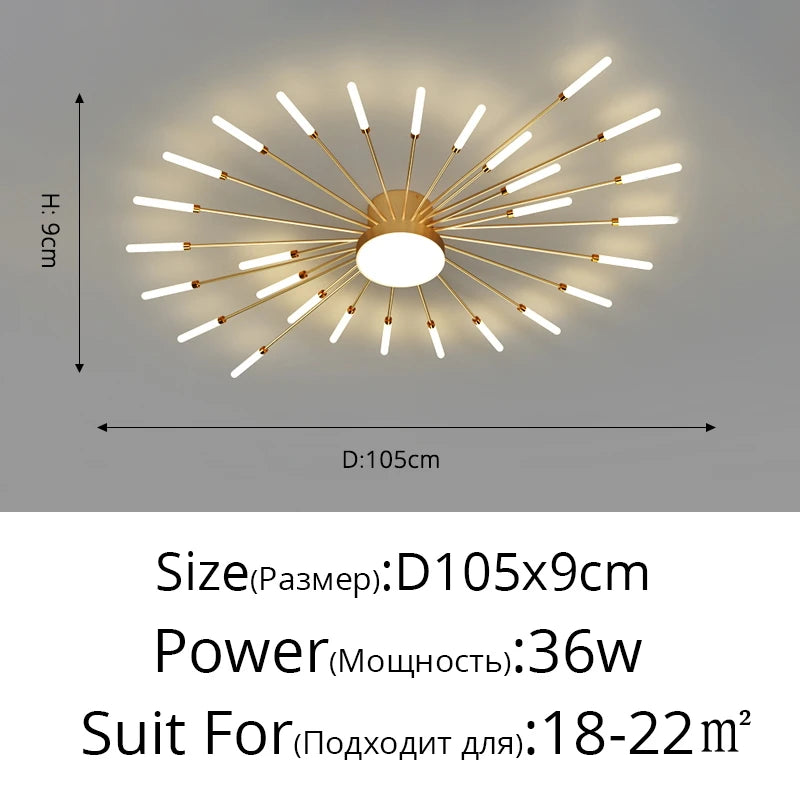Plafonnier moderne LED en aluminium pour intérieur, lumière blanche neutre 4000K