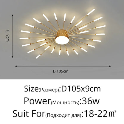 Plafonnier moderne LED en aluminium pour intérieur, lumière blanche neutre 4000K