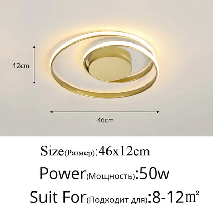 Plafonnier LED moderne design aluminium blanc noir, lumière chaude dimmable