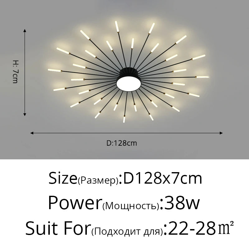 Plafonnier moderne LED en aluminium pour intérieur, lumière blanche neutre 4000K