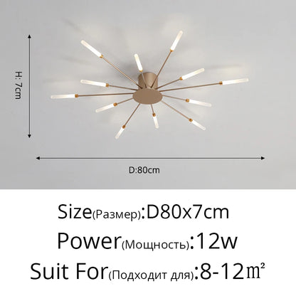 Plafonnier moderne LED en aluminium pour intérieur, lumière blanche neutre 4000K