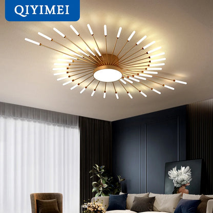Plafonnier moderne LED en aluminium pour intérieur, lumière blanche neutre 4000K