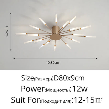 Plafonnier moderne LED en aluminium pour intérieur, lumière blanche neutre 4000K