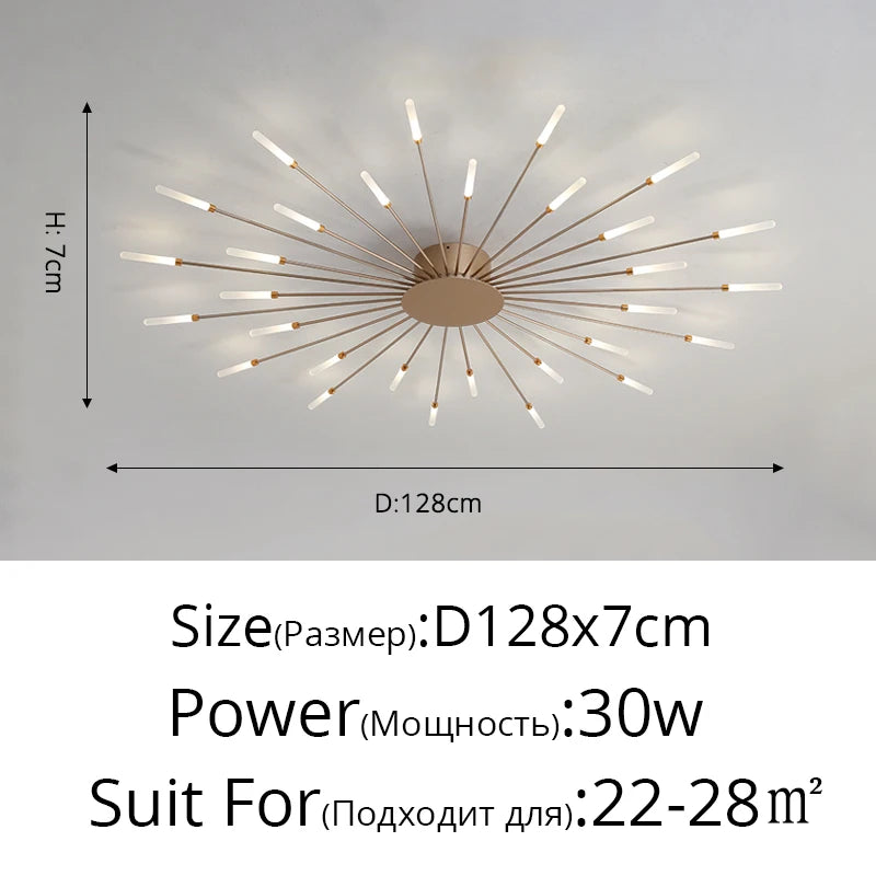 Plafonnier moderne LED en aluminium pour intérieur, lumière blanche neutre 4000K