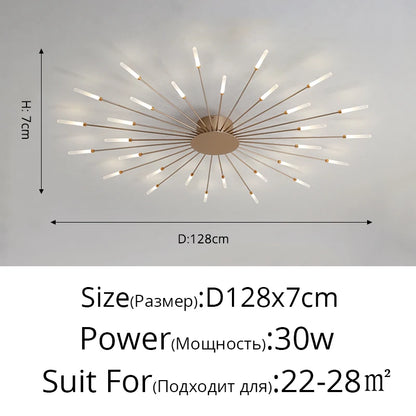 Plafonnier moderne LED en aluminium pour intérieur, lumière blanche neutre 4000K