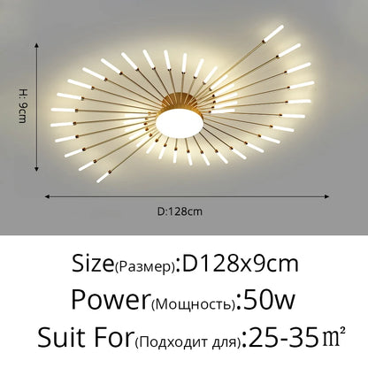 Plafonnier moderne LED en aluminium pour intérieur, lumière blanche neutre 4000K