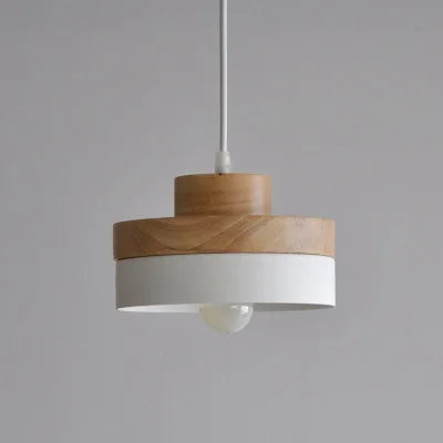 Suspension LED Carrée Bois et Métal au Design Nordique Moderne, Luminaire d'Ambiance