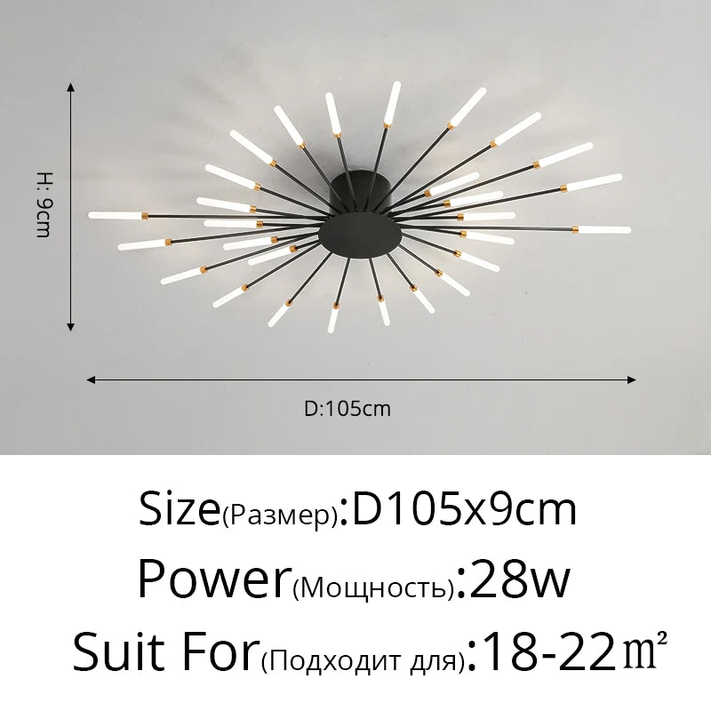 Plafonnier moderne LED en aluminium pour intérieur, lumière blanche neutre 4000K