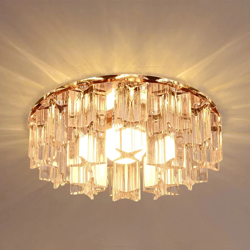 Plafonnier LED Cristal Moderne 3W-5W pour Couloir et Hall AC90-260V