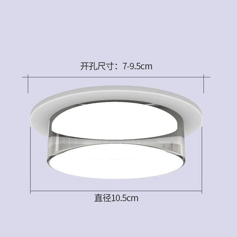 Plafonnier LED intégré en cristal et verre pour ambiance moderne et cosy