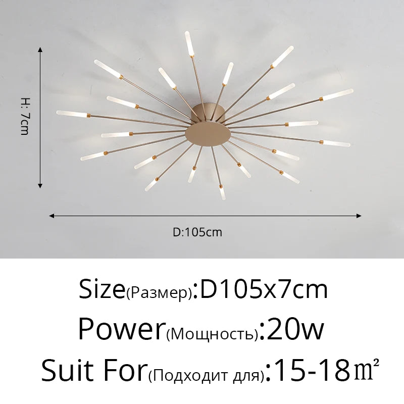 Plafonnier moderne LED en aluminium pour intérieur, lumière blanche neutre 4000K