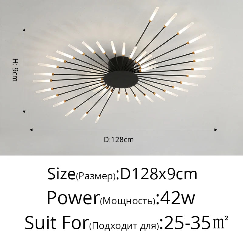 Plafonnier moderne LED en aluminium pour intérieur, lumière blanche neutre 4000K