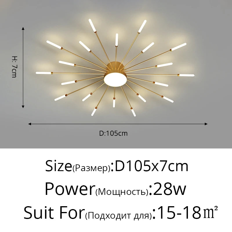 Plafonnier moderne LED en aluminium pour intérieur, lumière blanche neutre 4000K