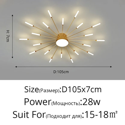 Plafonnier moderne LED en aluminium pour intérieur, lumière blanche neutre 4000K