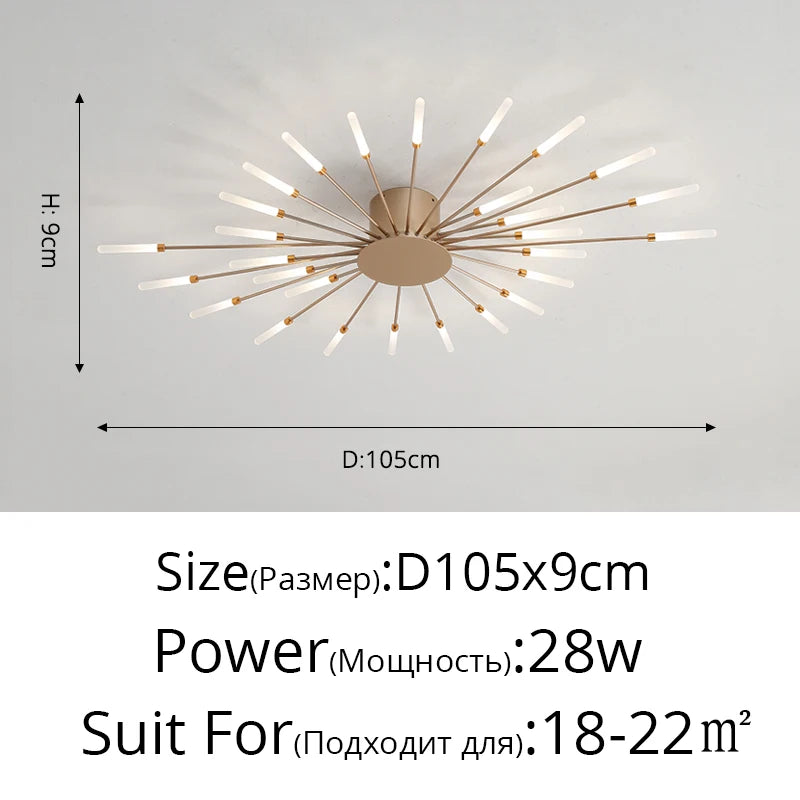 Plafonnier moderne LED en aluminium pour intérieur, lumière blanche neutre 4000K