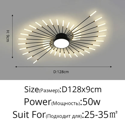 Plafonnier moderne LED en aluminium pour intérieur, lumière blanche neutre 4000K