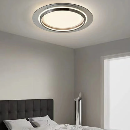 Plafonnier LED moderne en acrylique à coins arrondis, lumière chaleureuse pour intérieur élégant