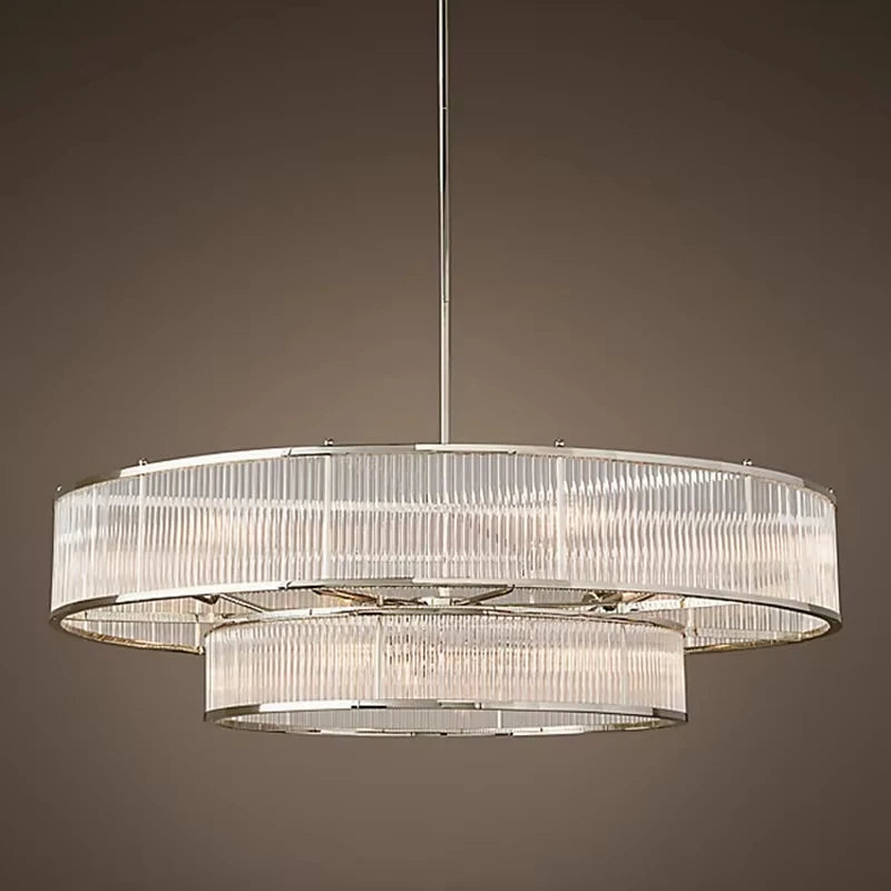 Suspension lustre en cristal doré cuivre, LED luxueuse pour salon et chambre