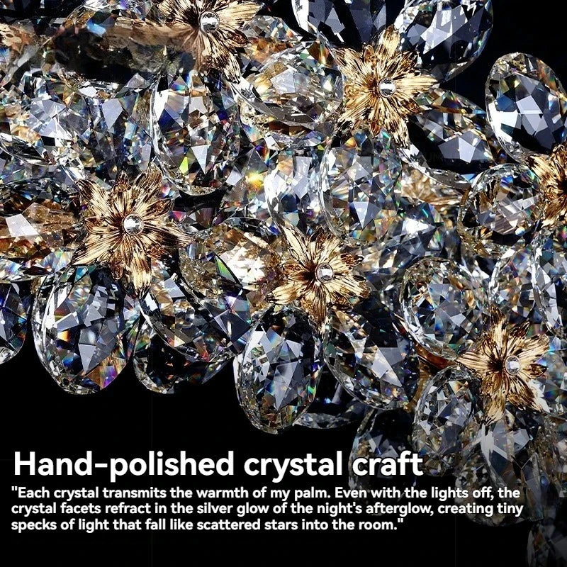 Lustre en cristal K9 de luxe, design moderne, lampe de plafond pour villa et salon