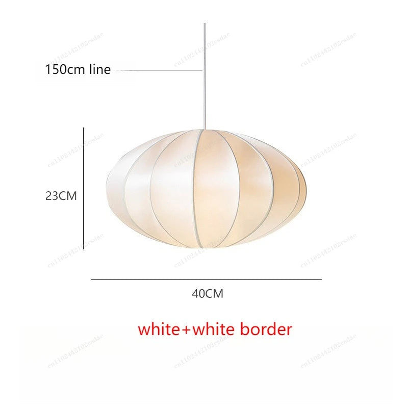 Suspension lanterne en soie Zen style japonais médiéval pour salon