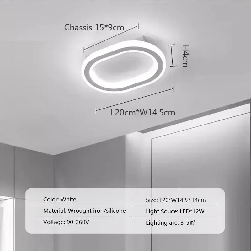 Plafonnier LED moderne en aluminium pour salon et salle à manger, lumière chaude