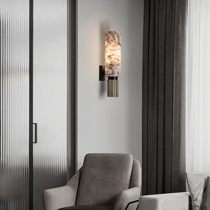 Applique Murale LED en Marbre Naturel, Design Moderne et Luxueux pour Intérieur