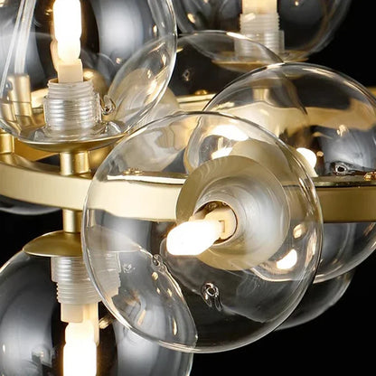 Suspension lustre moderne en verre bulles pour salon et salle à manger