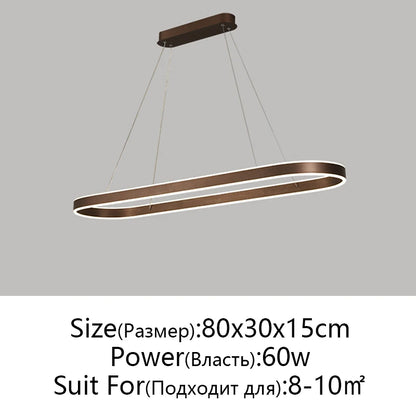 Suspension LED en aluminium au design nordique moderne, lumière chaude ajustable