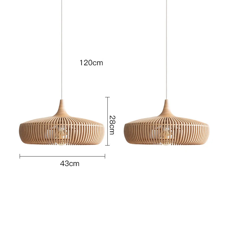 Suspension Clava Dine en bois design vintage pour intérieur cosy