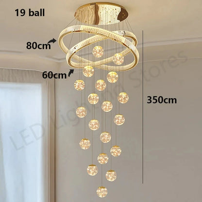 Lustre en cristal moderne pour salon, hall et loft, éclairage cosy à intensité variable